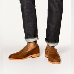 Nisolo Men’s Chamberlain Nubuck Leather Slip On Penny Loafer Size 9.5